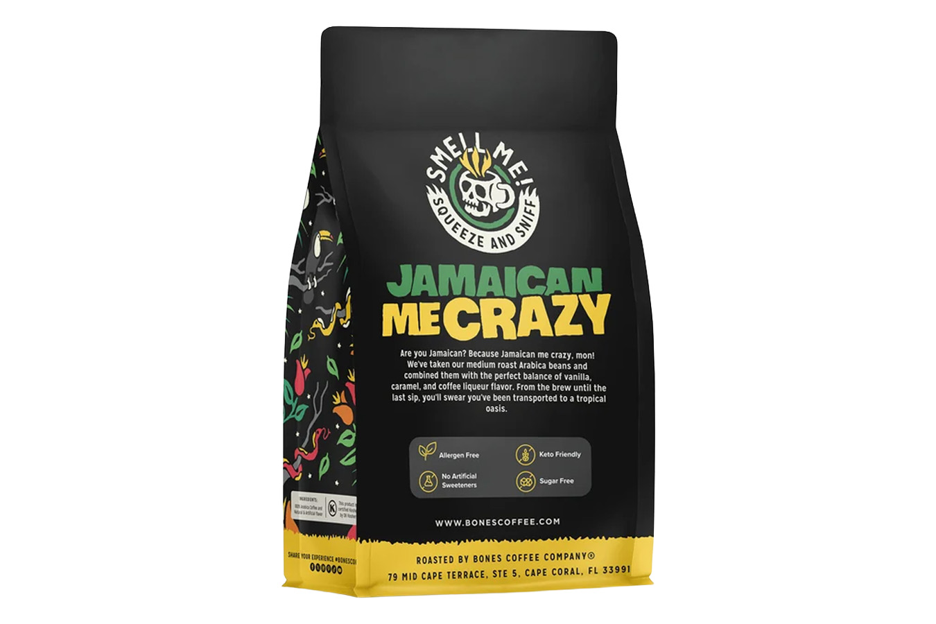 BONES COFFEE Jamaican Me Crazy Ground Coffee - 12 oz