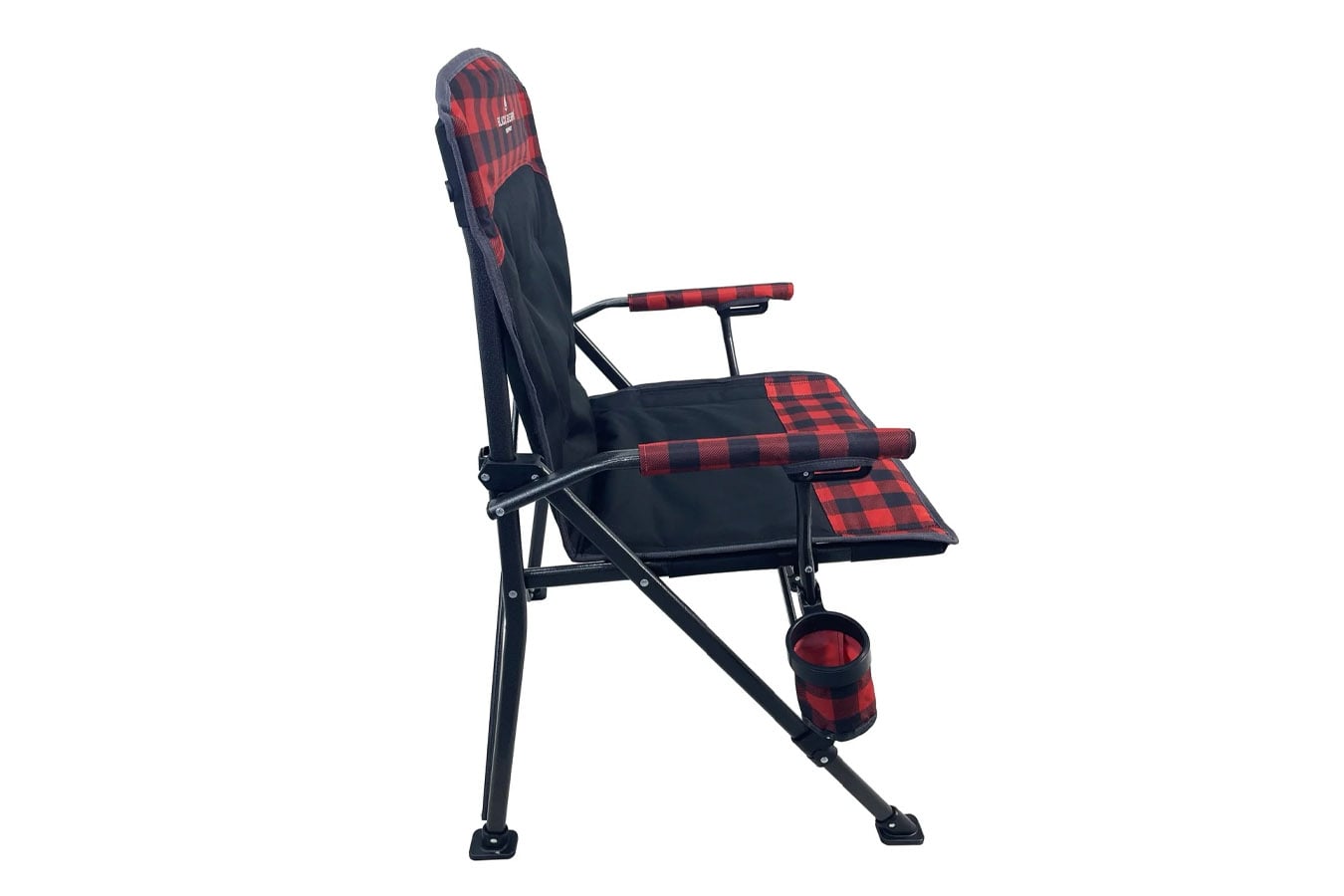 Black Sierra Equipment Heated Alpha Hardarm Chair, Red Buffalo Check