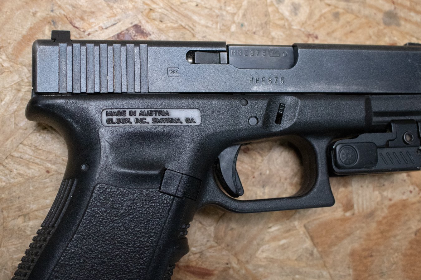 GLOCK 23 40 S&W Police Trade-In Pistol with Extended Mag and Laser