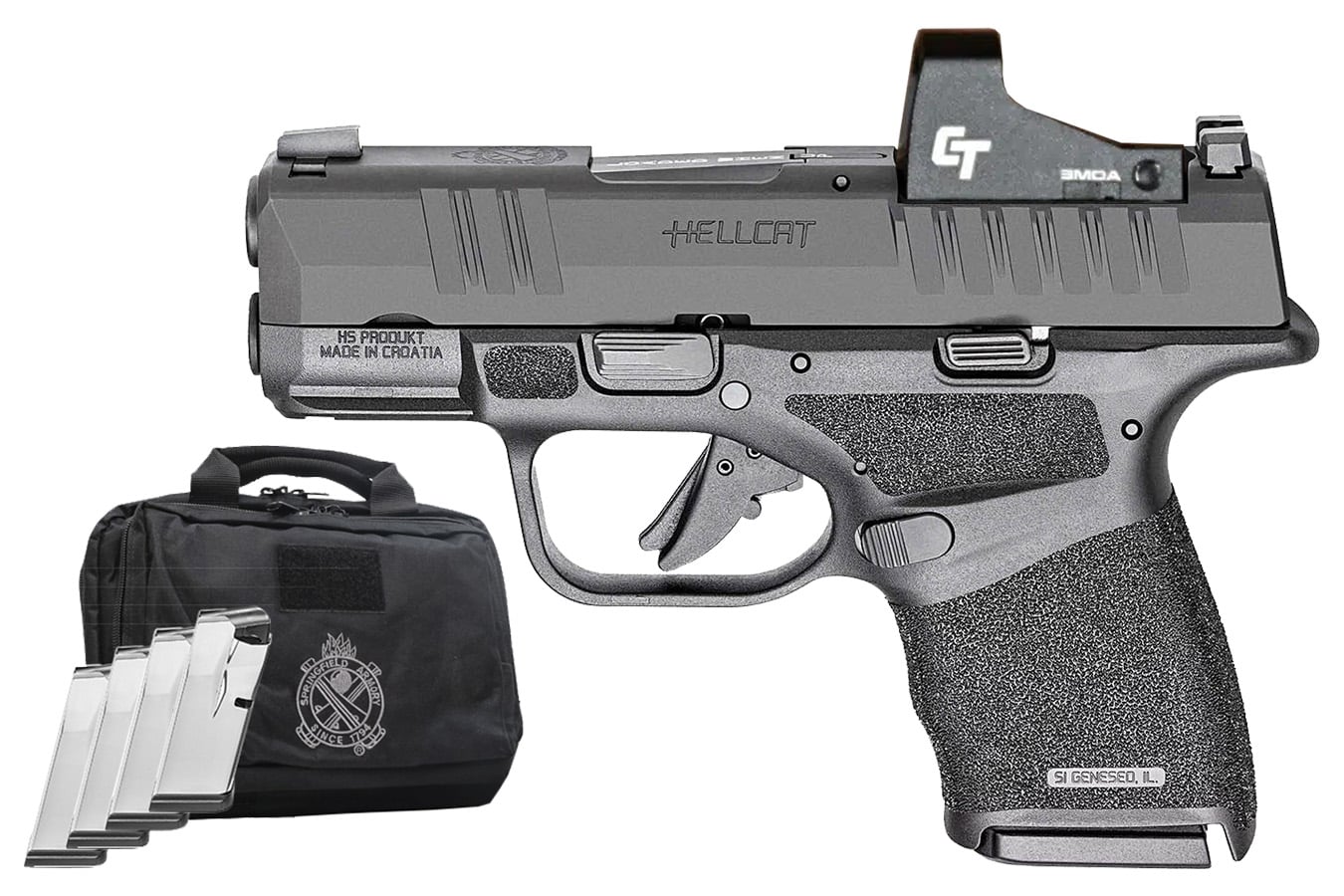 Springfield Hellcat OSP 9mm Gear Up Package with Five 10 Round Mags, Red Dot and Springfield Range Bag