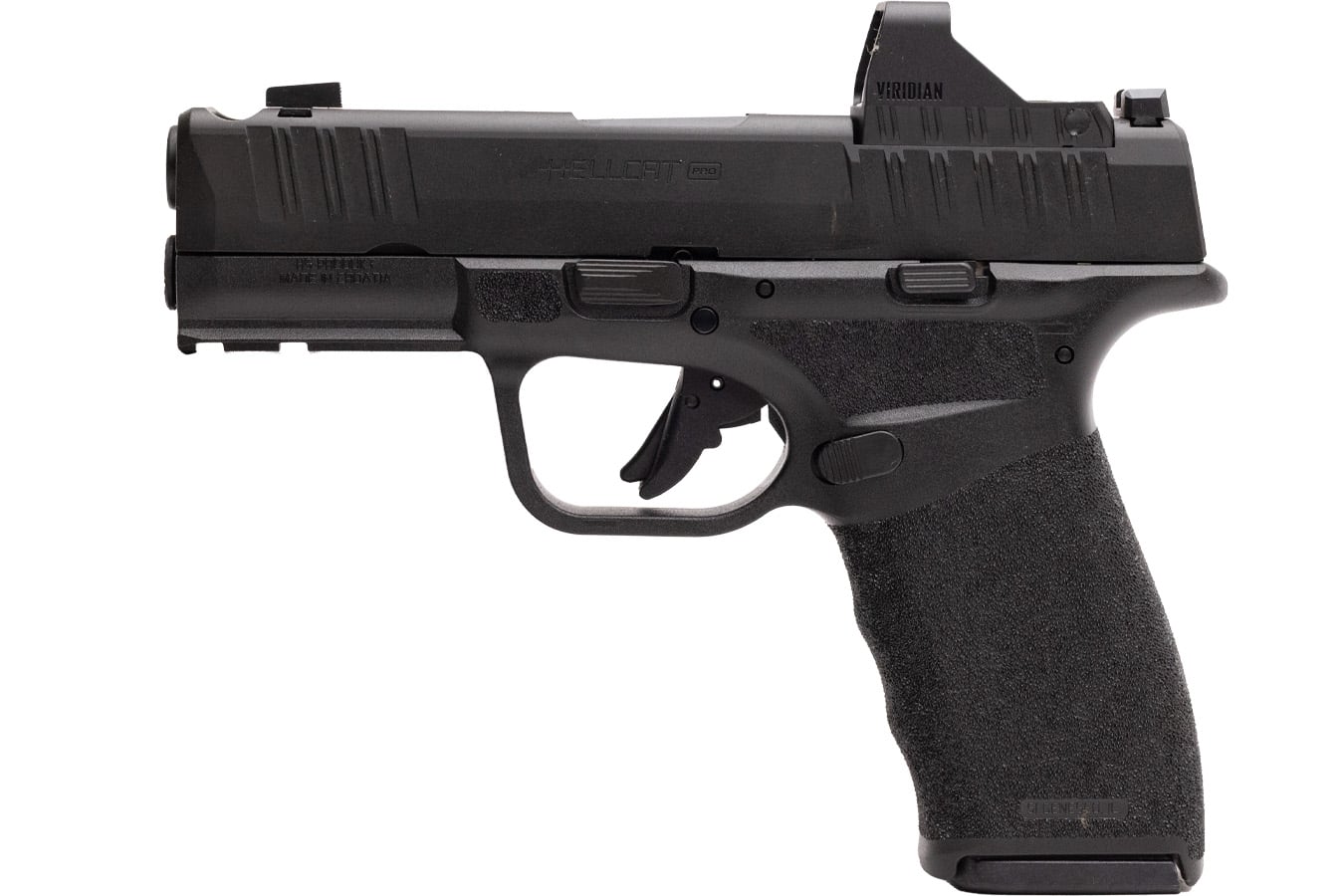 SPRINGFIELD Hellcat Pro Comp 9mm Gear Pac with Viridian RFX-11 Green Dot, Four Mags and Pistol Bag