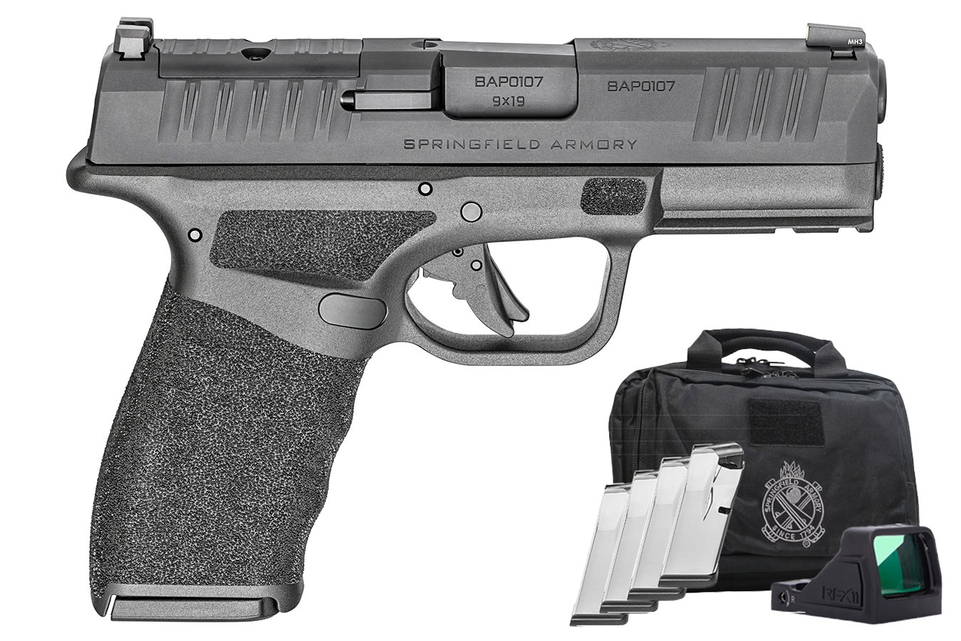 SPRINGFIELD Hellcat Pro 9mm Optic Ready Gear Up Package with Viridian RFX-11 Green Dot Sight