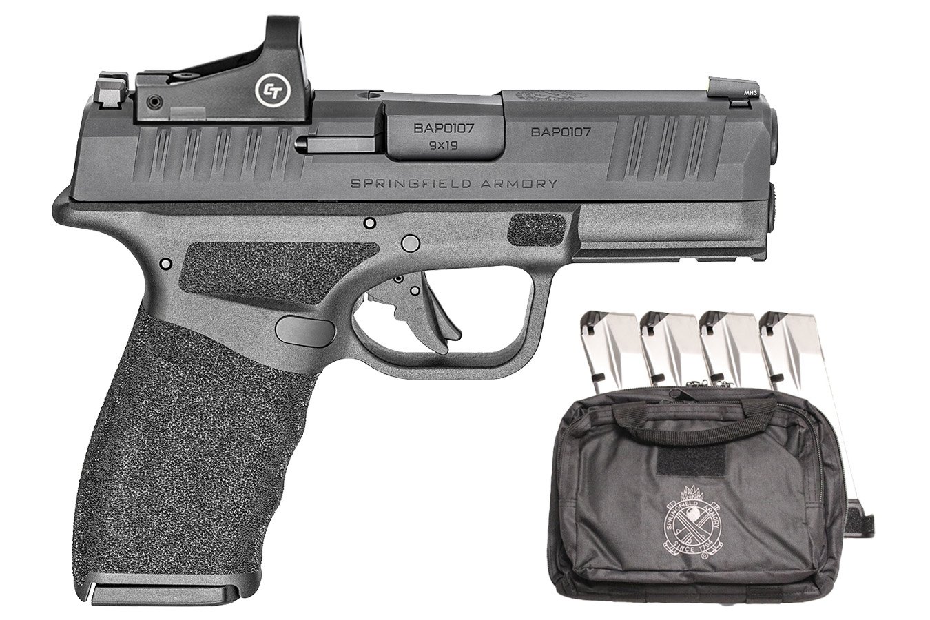 SPRINGFIELD Hellcat Pro OSP 9mm Semi-Auto Pistol w/ 5 Total Mags, Red Dot and Range Bag