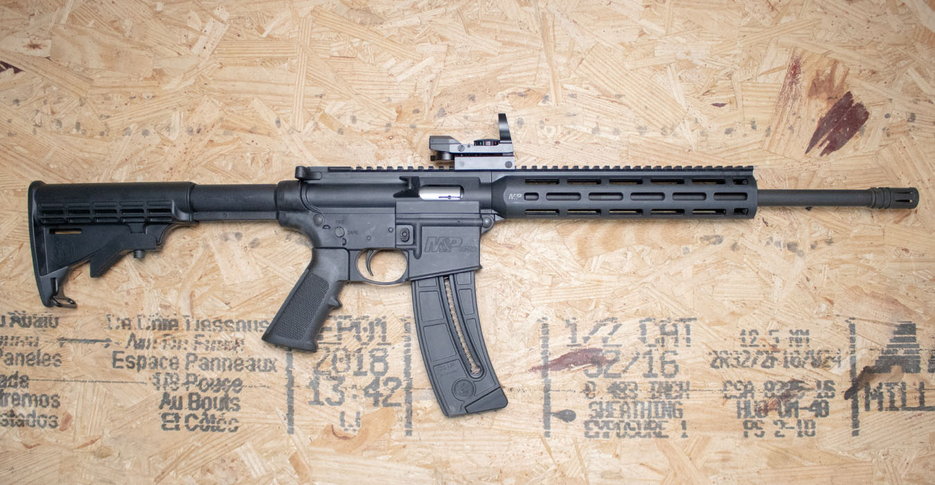 SMITH AND WESSON M&P15-22 22 LR Police Trade-In Rifle with Red Dot Optic