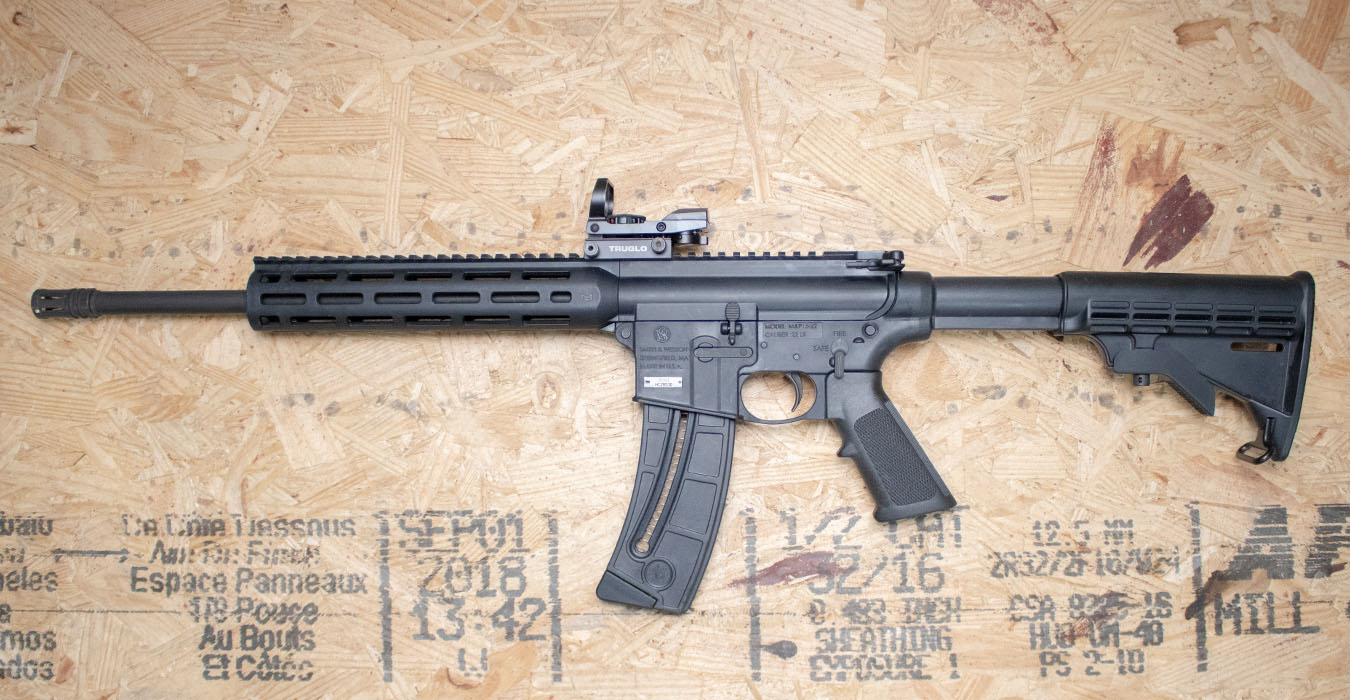 SMITH AND WESSON M&P15-22 22 LR Police Trade-In Rifle with Red Dot Optic