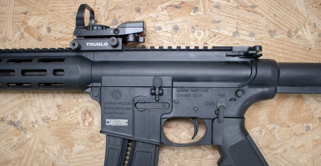 SMITH AND WESSON M&P15-22 22 LR Police Trade-In Rifle with Red Dot Optic