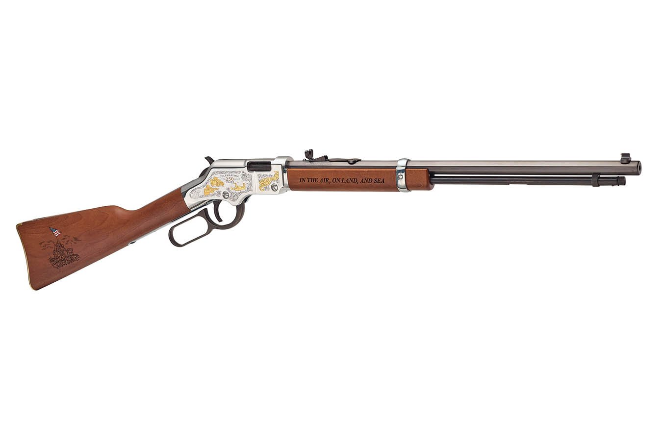 Henry Repeating Arms Spirit Of The Corps 250th Anniversary 22 LR Lever-Action Rifle with Engraved Receiver