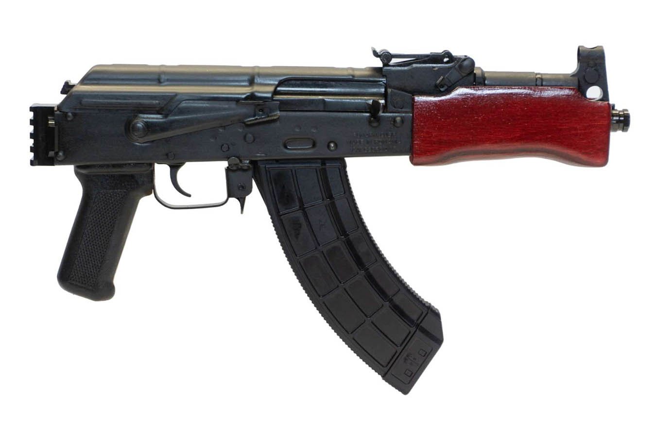 CENTURY ARMS MICRO DRACO 7.62x39mm Pistol with Russian Red Furniture and Rail