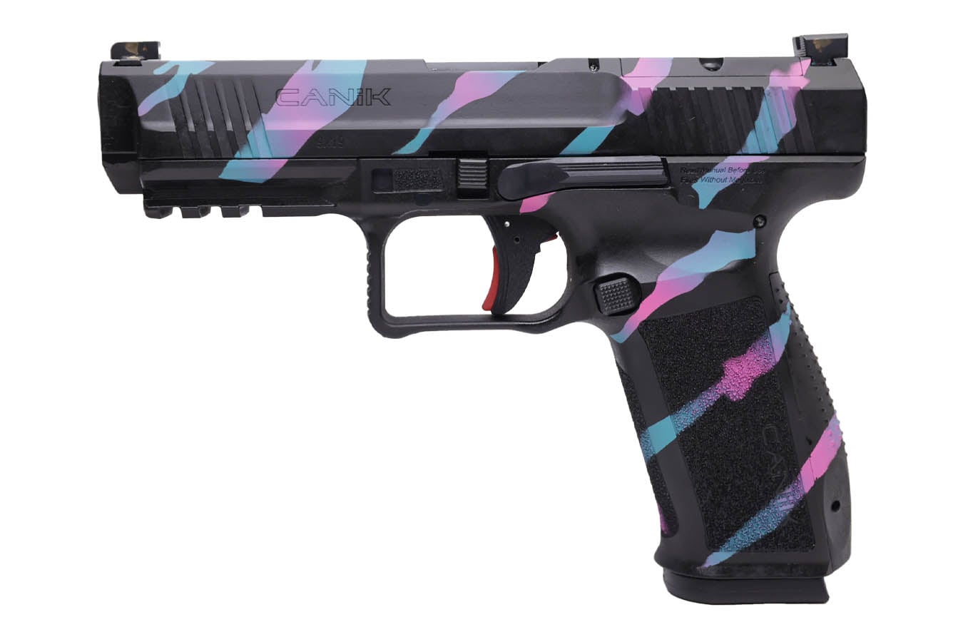 CANIK Mete SFT 9mm Optic Ready Pistol with Miami Tiger Stripe Finish