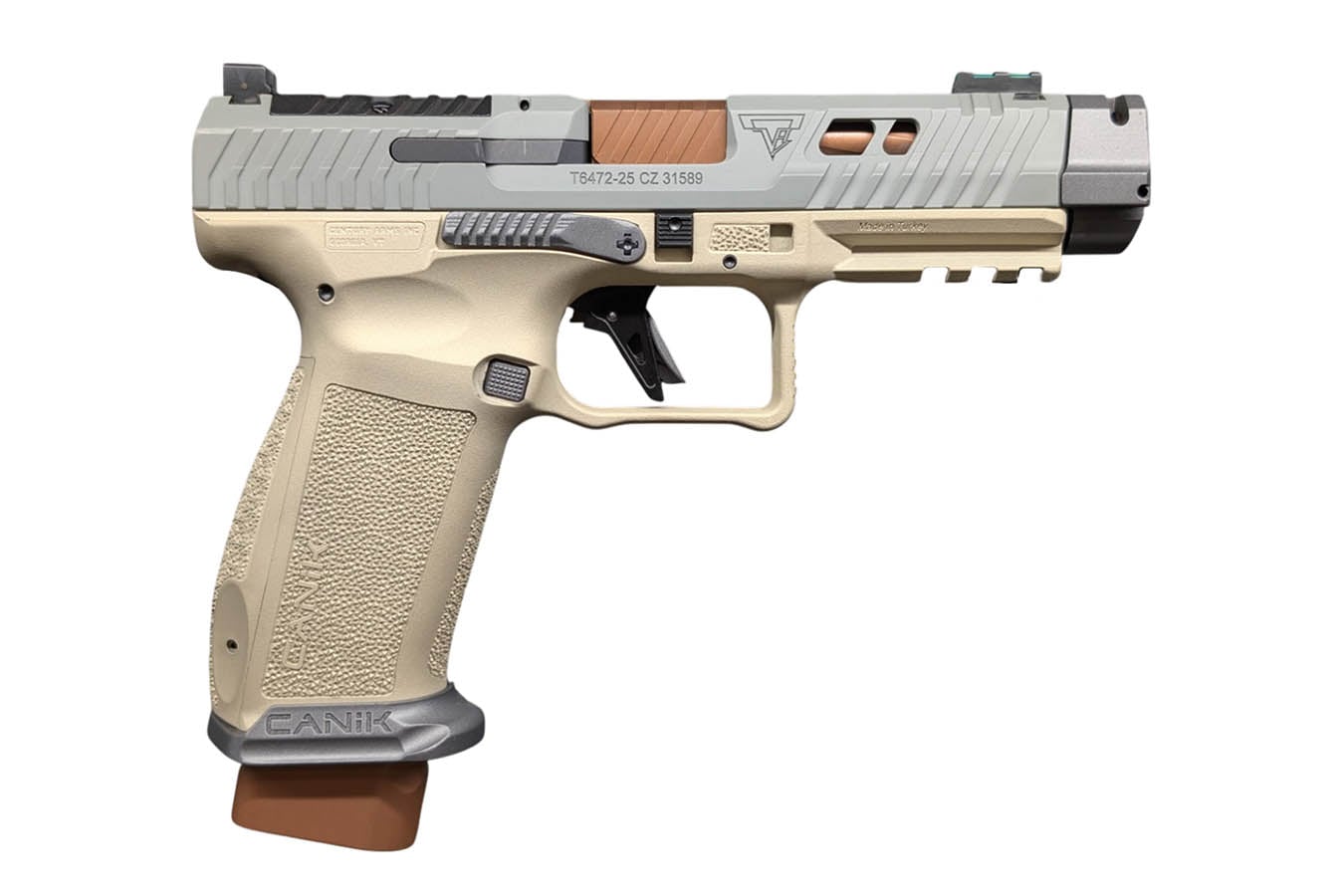 CANIK TTI Combat Suga Bear 9mm Optic Ready Pistol with Champagne/Tungsten Finish