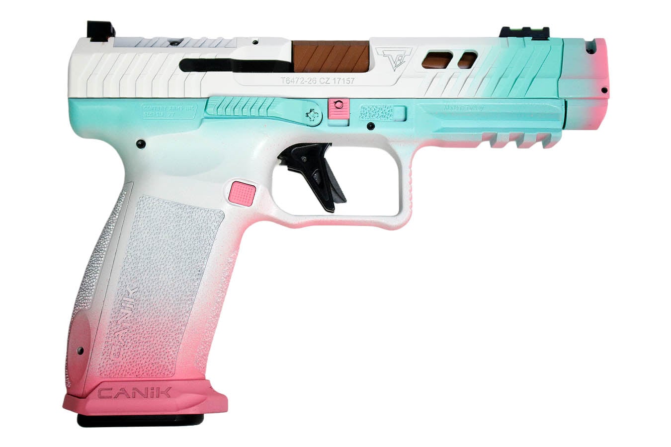 CANIK TTI Combat 9mm Optic Ready Pistol with Combat Smoke Tropical Finish