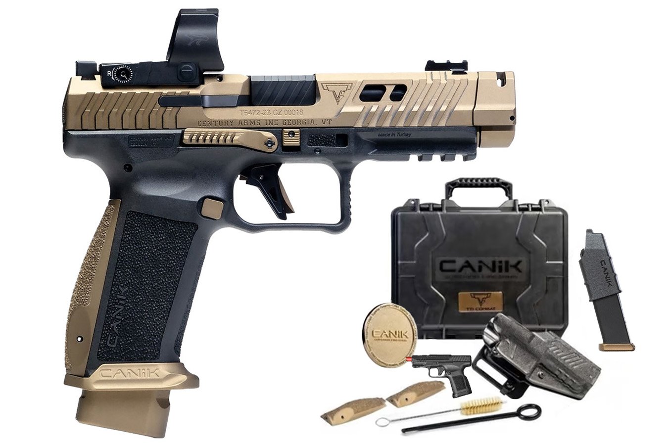 CANIK TTI Combat 9mm Pistol with MaCanik M03 Competition Red Dot and Burnt Bronze Cerakote