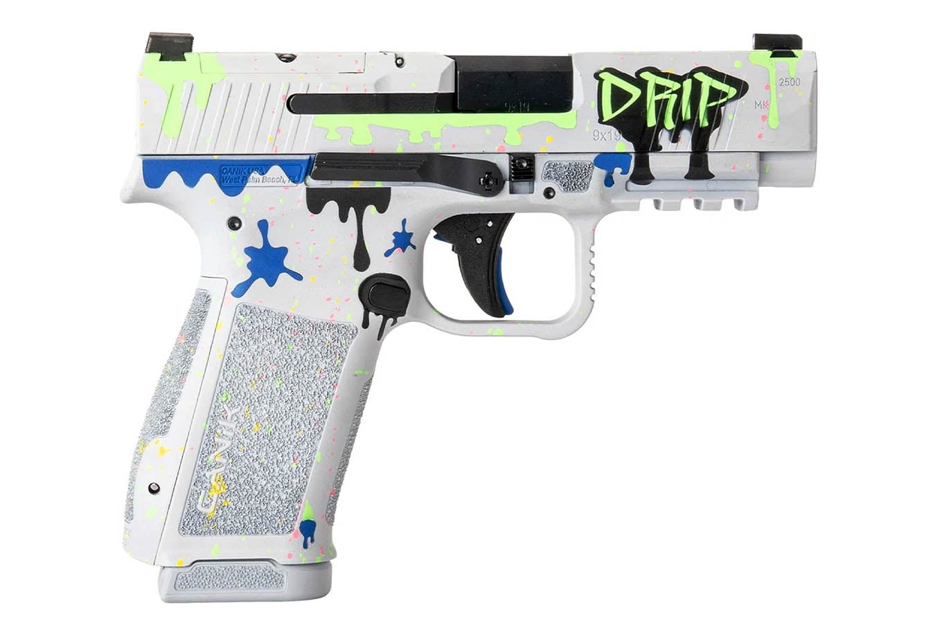 CANIK METE MC9LS 9mm Signature Series Drip Optic Ready Pistol with Paint Splatter Finish