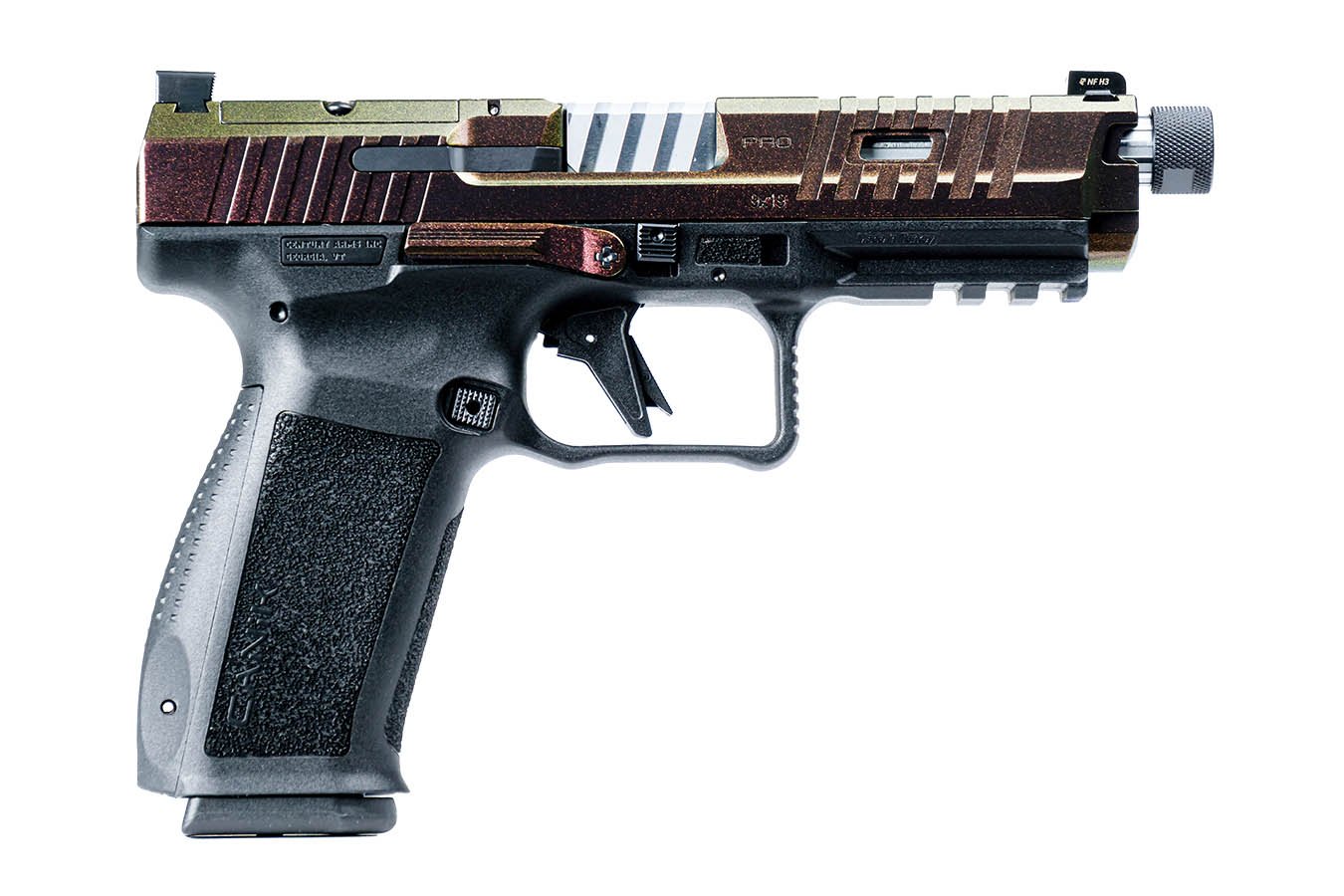 Canik METE Pro Full-Size 9mm Optic Ready Pistol with Fluted Threaded Barrel and Razorback Slide Finish