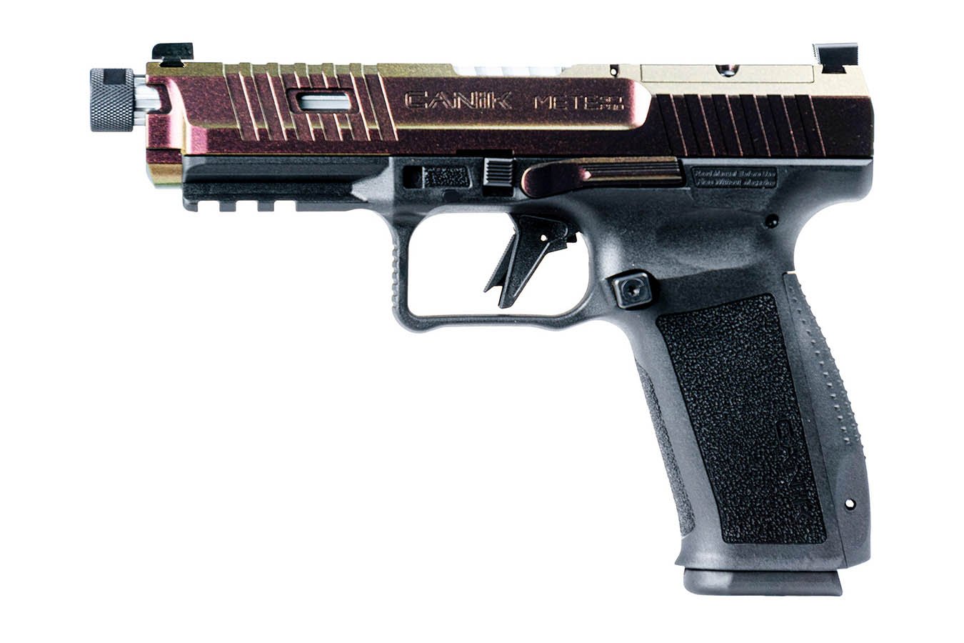 Canik METE Pro Full-Size 9mm Optic Ready Pistol with Fluted Threaded Barrel and Razorback Slide Finish