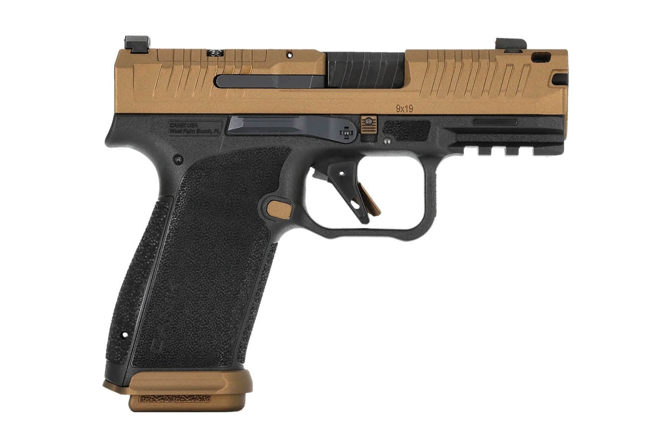CANIK METE MC9 Prime Optic-Ready 9mm Semi-Auto Pistol with Bronze Slide