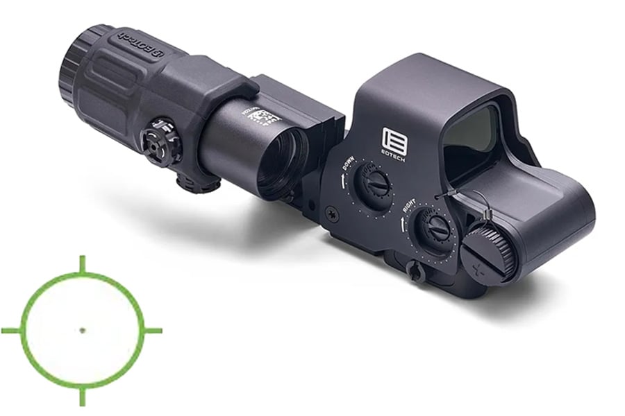 EOTech Holographic Hybrid Green Dot Sight with G33 Magnifier and STS Mount 