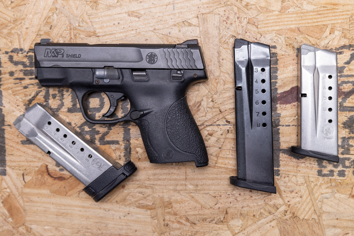 SMITH AND WESSON M&P9 Shield 9mm Police Trade-In Pistol with Extra Magazines
