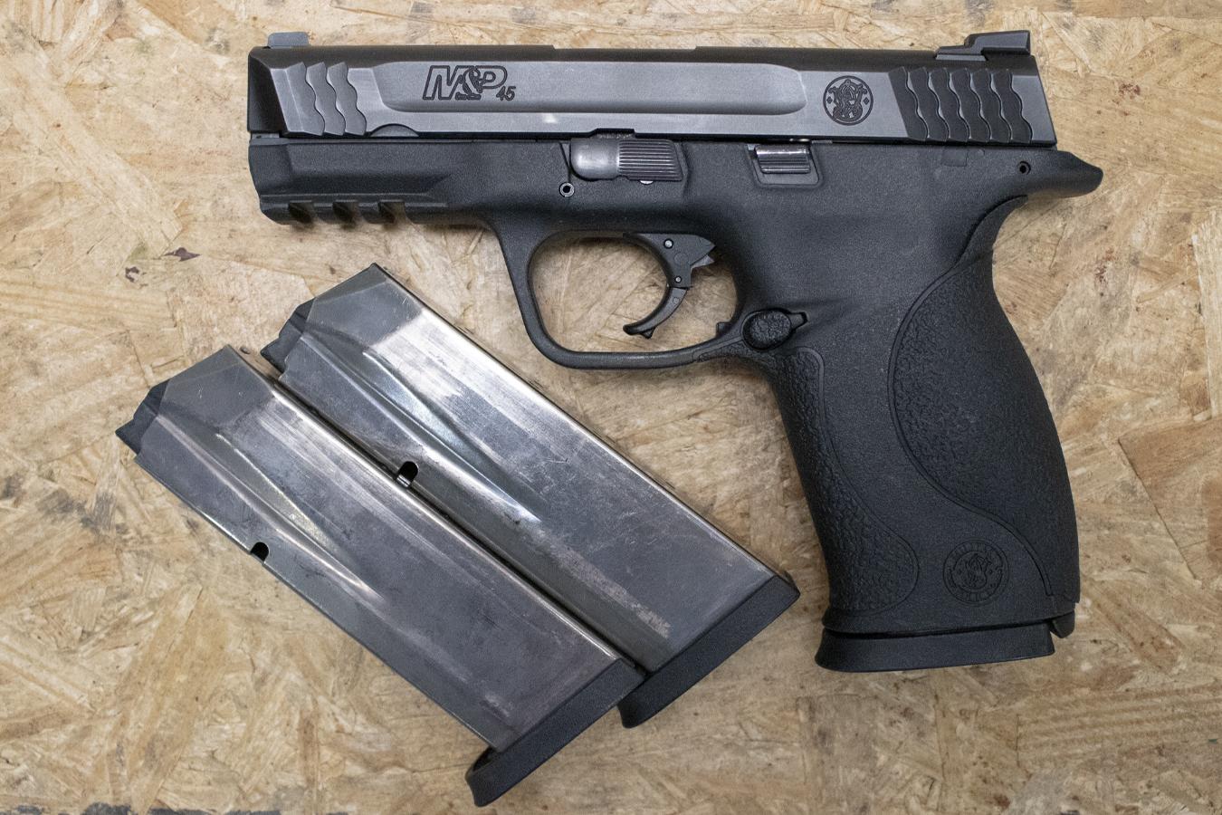 SMITH AND WESSON M&P45 45ACP Police Trade-In Pistol with Three Magazines