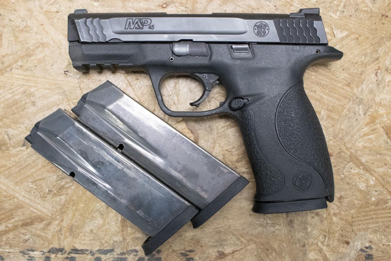 SMITH AND WESSON M&P45 45ACP Police Trade-In Pistol with Three Magazines