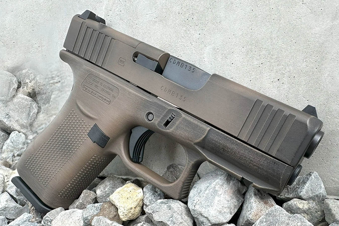 GLOCK 43X MOS 9mm Optic Ready Semi-Auto Pistol with Distressed FDE Finish