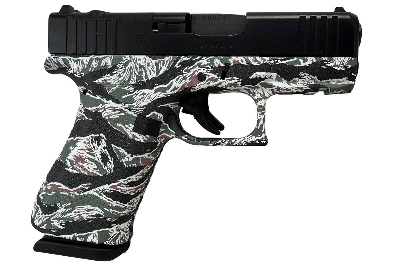 GLOCK 43X 9mm Luger Semi-Auto Pistol with Black Tiger Print Frame