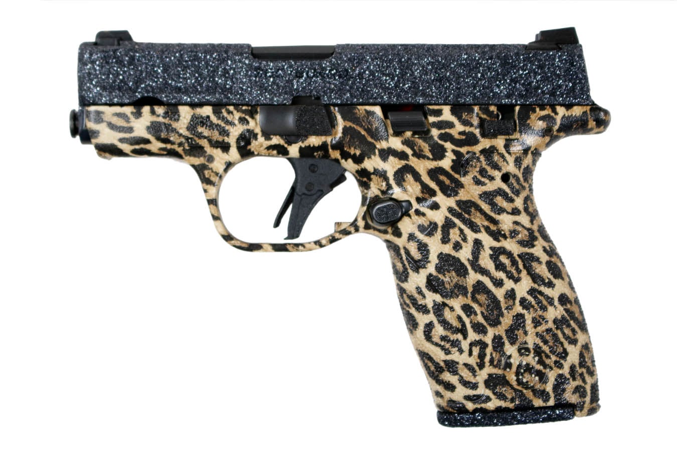 SMITH AND WESSON Bodyguard 2.0 380 ACP Pistol with Glitter Slide and Cheetah Print Frame