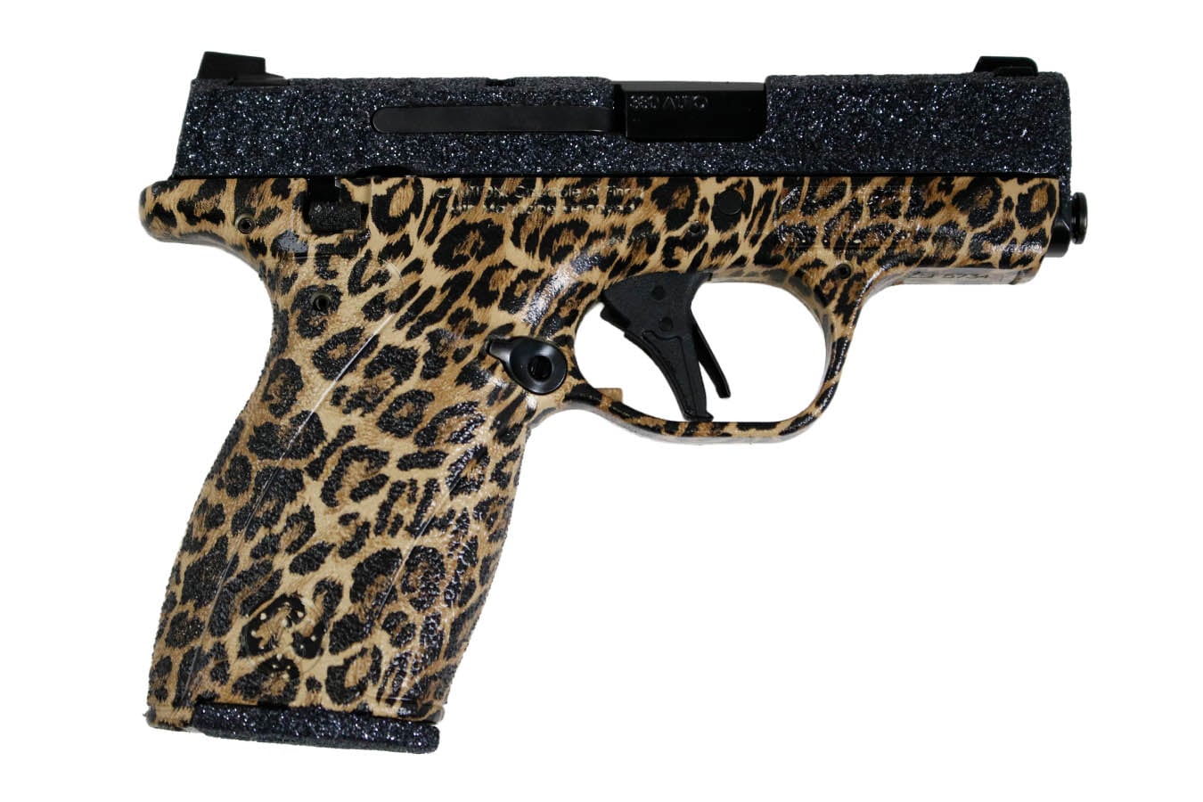 SMITH AND WESSON Bodyguard 2.0 380 ACP Pistol with Glitter Slide and Cheetah Print Frame