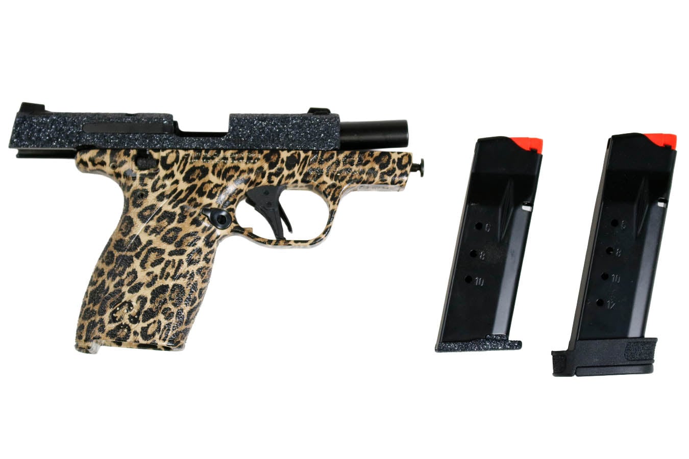 SMITH AND WESSON Bodyguard 2.0 380 ACP Pistol with Glitter Slide and Cheetah Print Frame