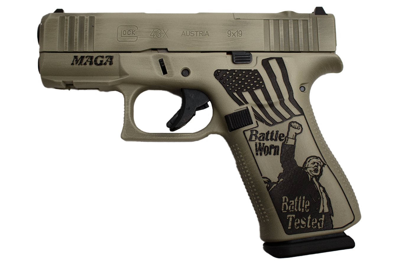 GLOCK Model 43X MOS 9mm Pistol w/ Trump Engraving