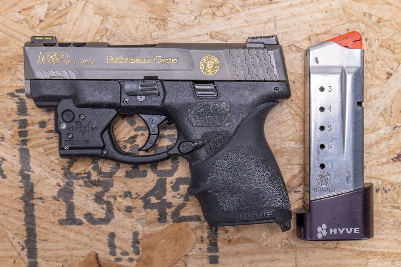 SMITH AND WESSON M&P45 Shield Performance Center 45 ACP Police Trade-In Pistol with Laser