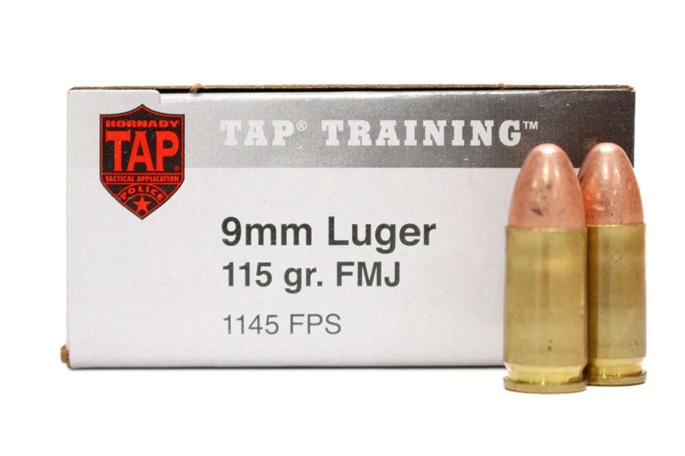 HORNADY 9mm 115 gr FMJ TAP Police Trade Ammo 1000 Round Case