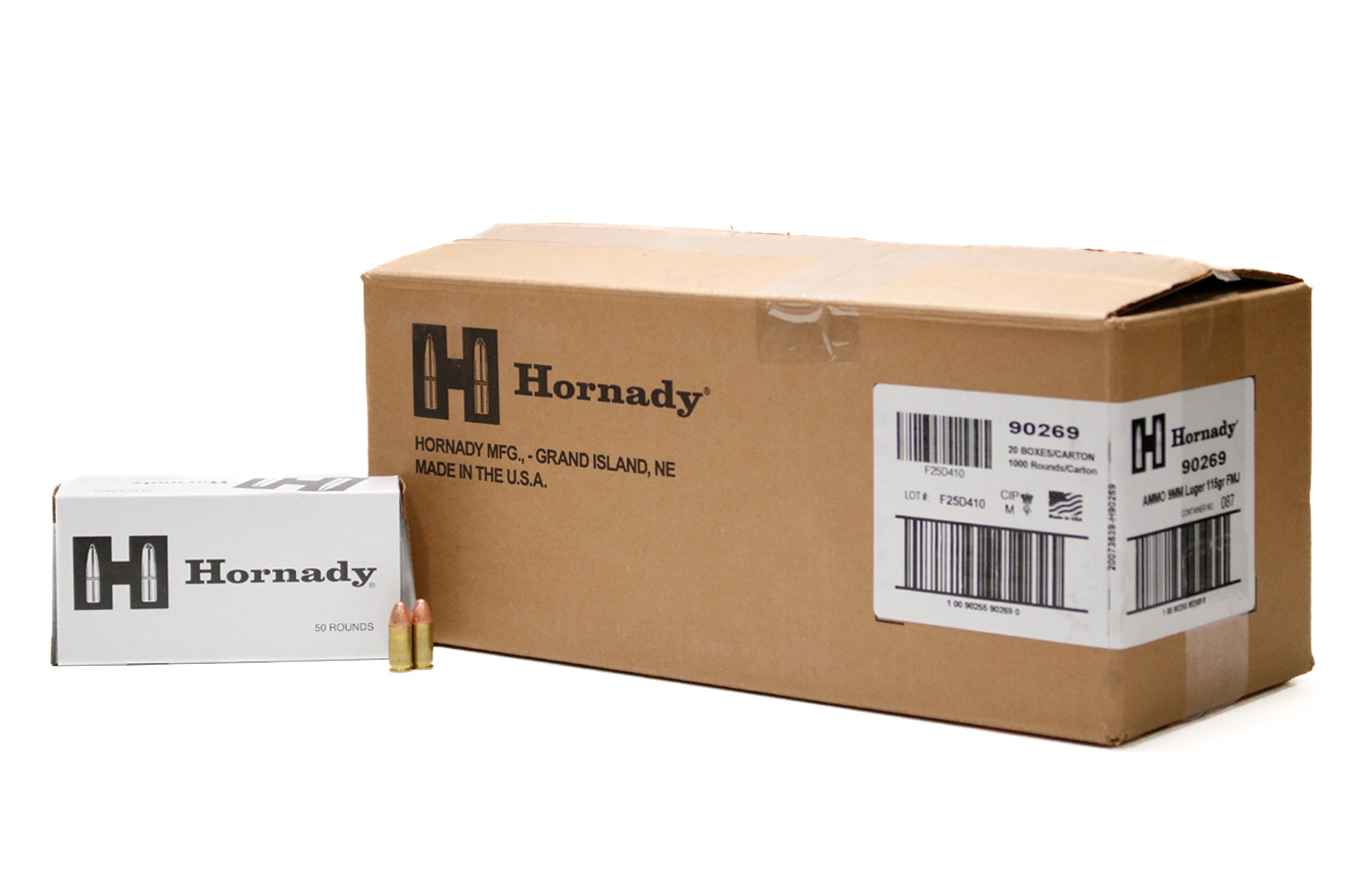 HORNADY 9mm 115 gr FMJ TAP Police Trade Ammo 1000 Round Case