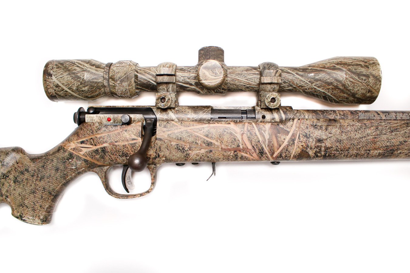 SAVAGE M93 17 HMR Police Trade-In Rifke with Camo Stock