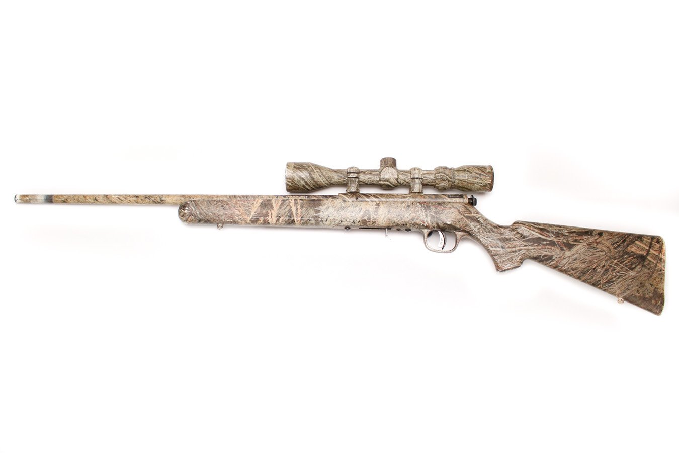 SAVAGE M93 17 HMR Police Trade-In Rifke with Camo Stock