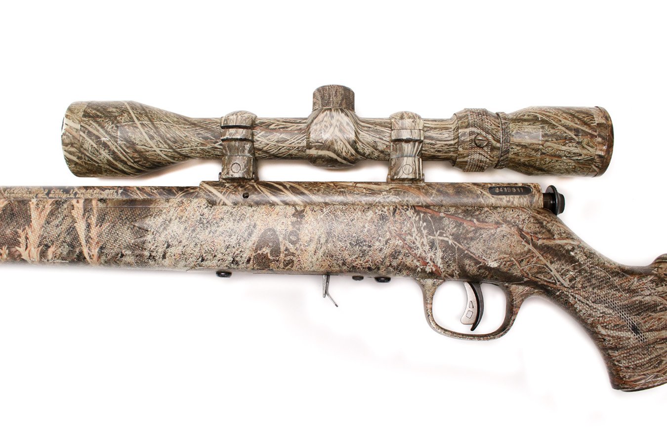 SAVAGE M93 17 HMR Police Trade-In Rifke with Camo Stock