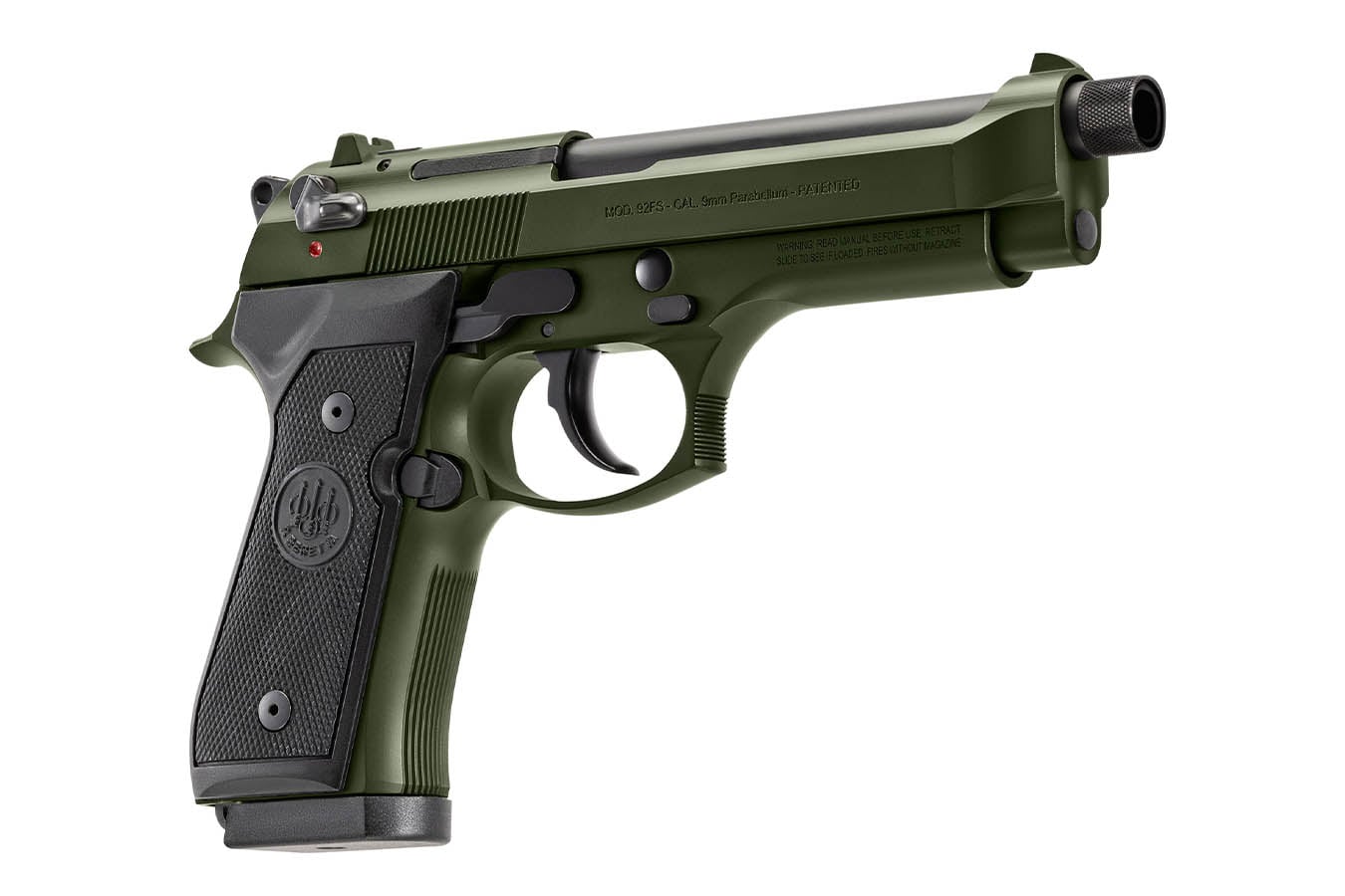 BERETTA 92FS 9mm DA/SA Pistol with Threaded Barrel and OD Green Finish