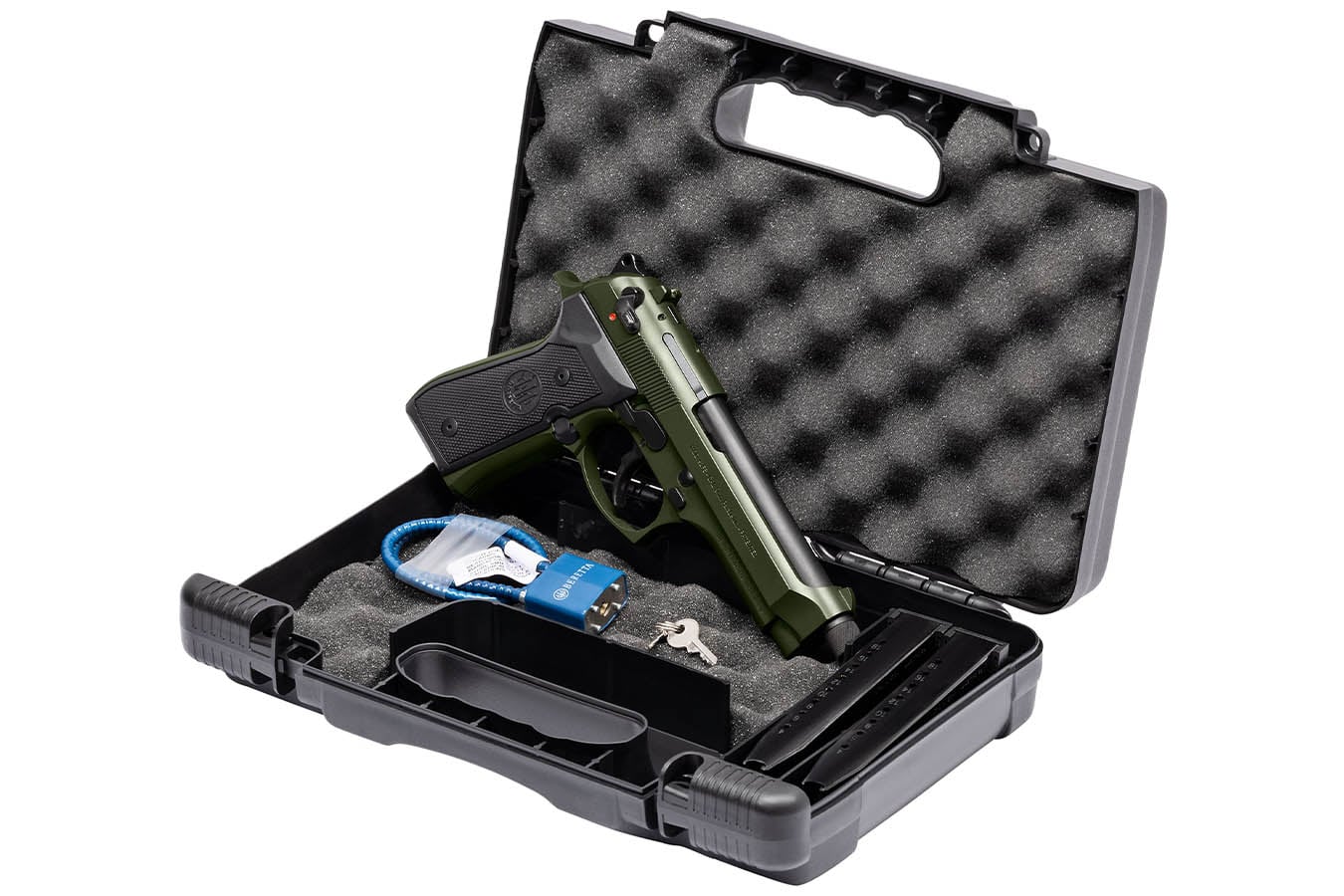 BERETTA 92FS 9mm DA/SA Pistol with Threaded Barrel and OD Green Finish