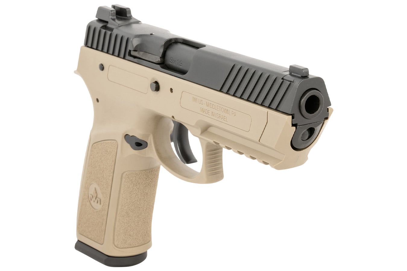 IWI Jericho 941 Enhanced 9mm Pistol with Black Slide and Flat Dark Earth Frame