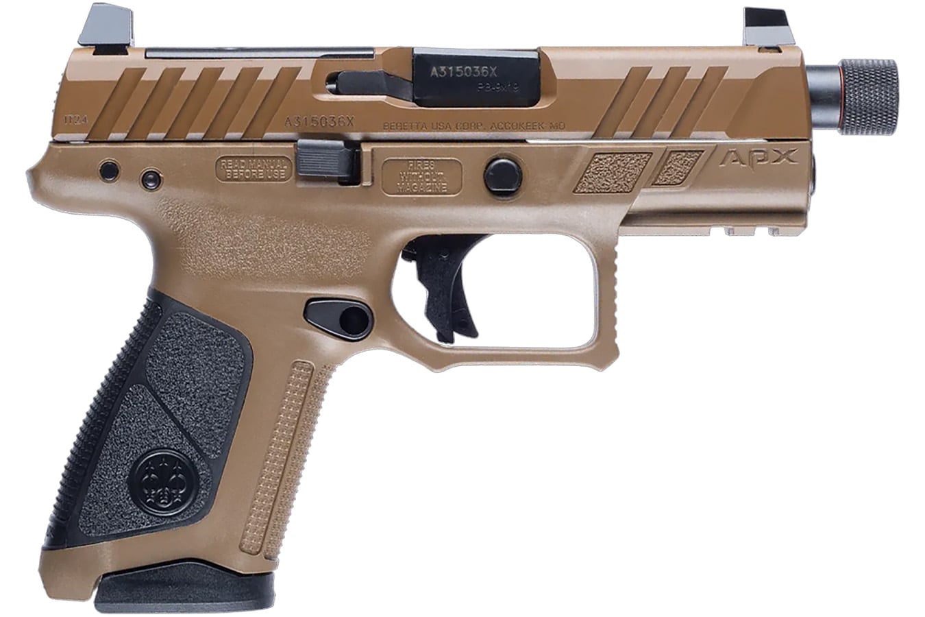 BERETTA APX-A1 Compact Tactical 9mm Optic Ready Pistol with FDE Finish