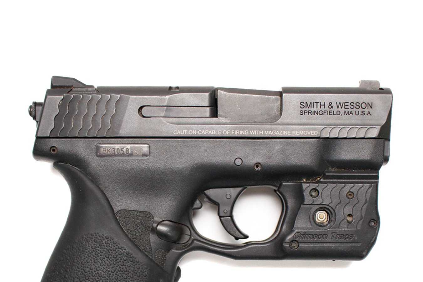 SMITH AND WESSON M&P9 Shield M2.0 9mm Police Trade-In Pistol with Crimson Trace Laser