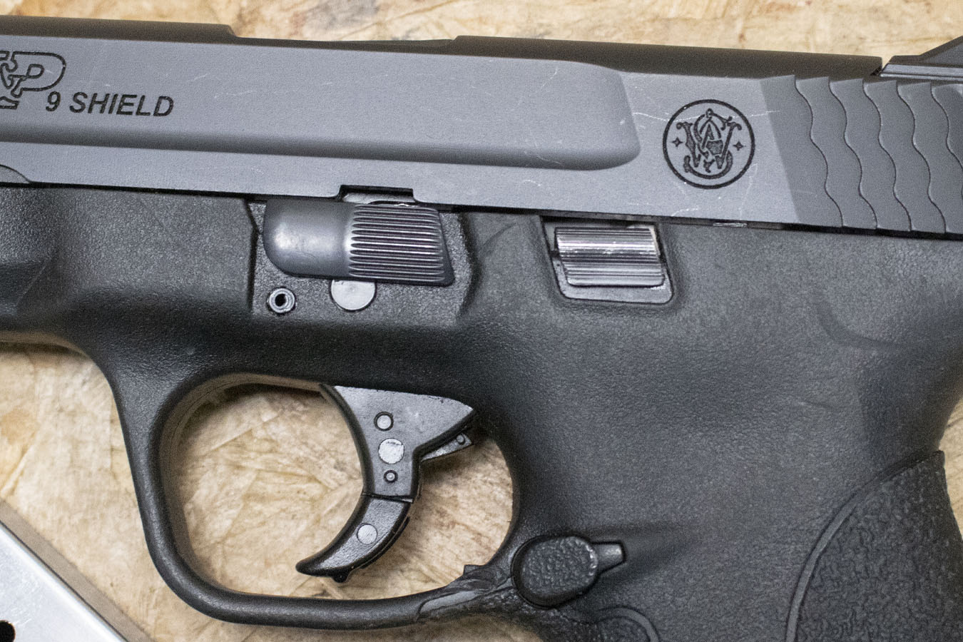 SMITH AND WESSON M&P9 Shield 9mm Police Trade-In Pistol with Two Magazines