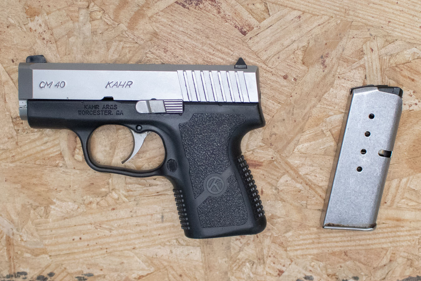 KAHR ARMS CM40 40 S&W Police Trade-In Pistol with Stainless Slide