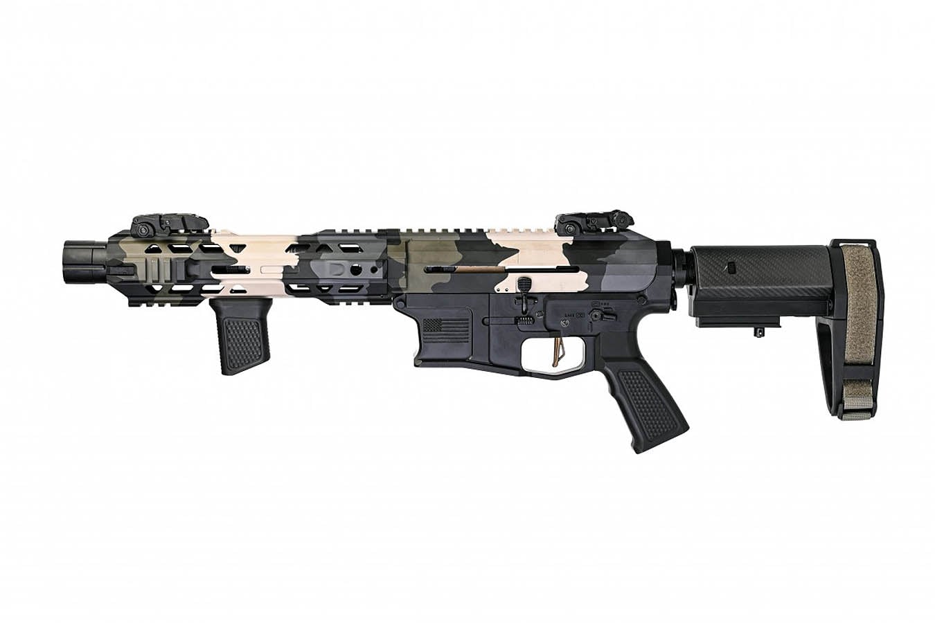 ORTHOS ARMS Joker Elite Holt Works 12-Gauge Semi-Auto with Brace and Woodland Camo Finish