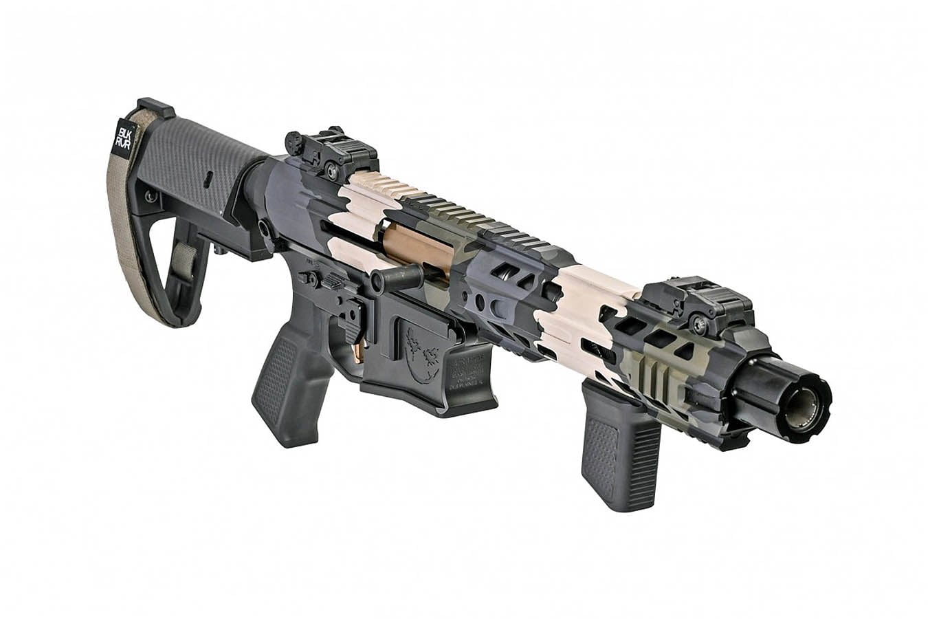 ORTHOS ARMS Joker Elite Holt Works 12-Gauge Semi-Auto with Brace and Woodland Camo Finish