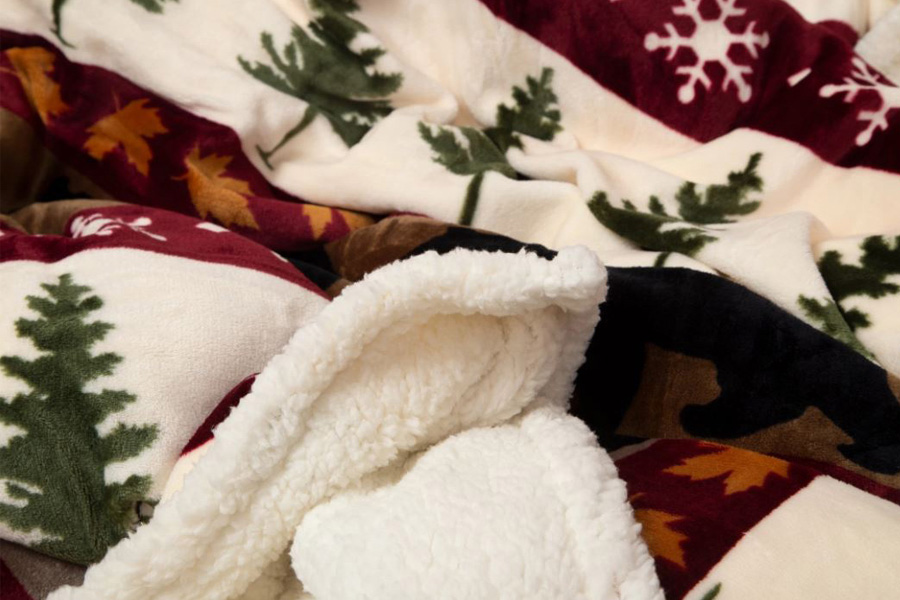 Carstens 68x54 Inch Plush Tall Pine Throw