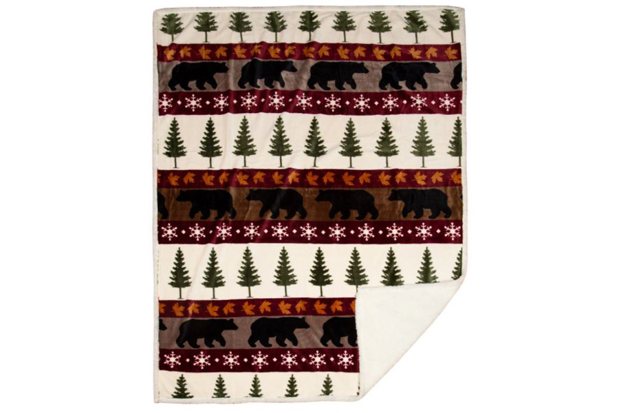 Carstens 68x54 Inch Plush Tall Pine Throw