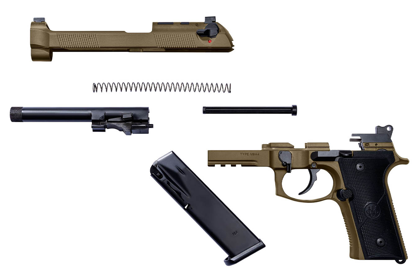 BERETTA M9A4 Overlanding 9mm Optic Ready Pistol with Nomad Bronze Cerakote Finish and Threaded Barrel