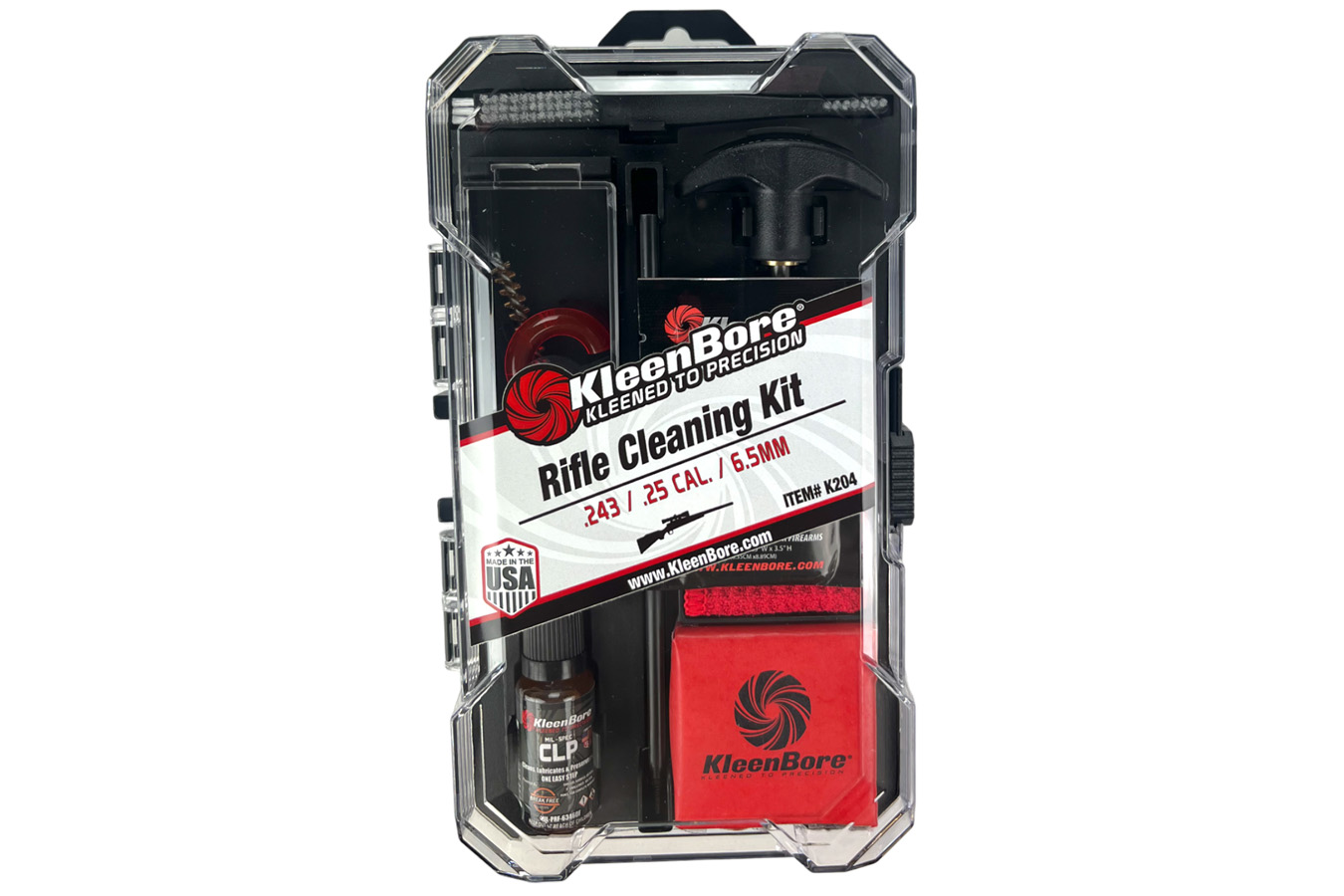 KLEEN BORE Rifle Classic Cleaning Kit .25/ .243/ 6.5mm Cal