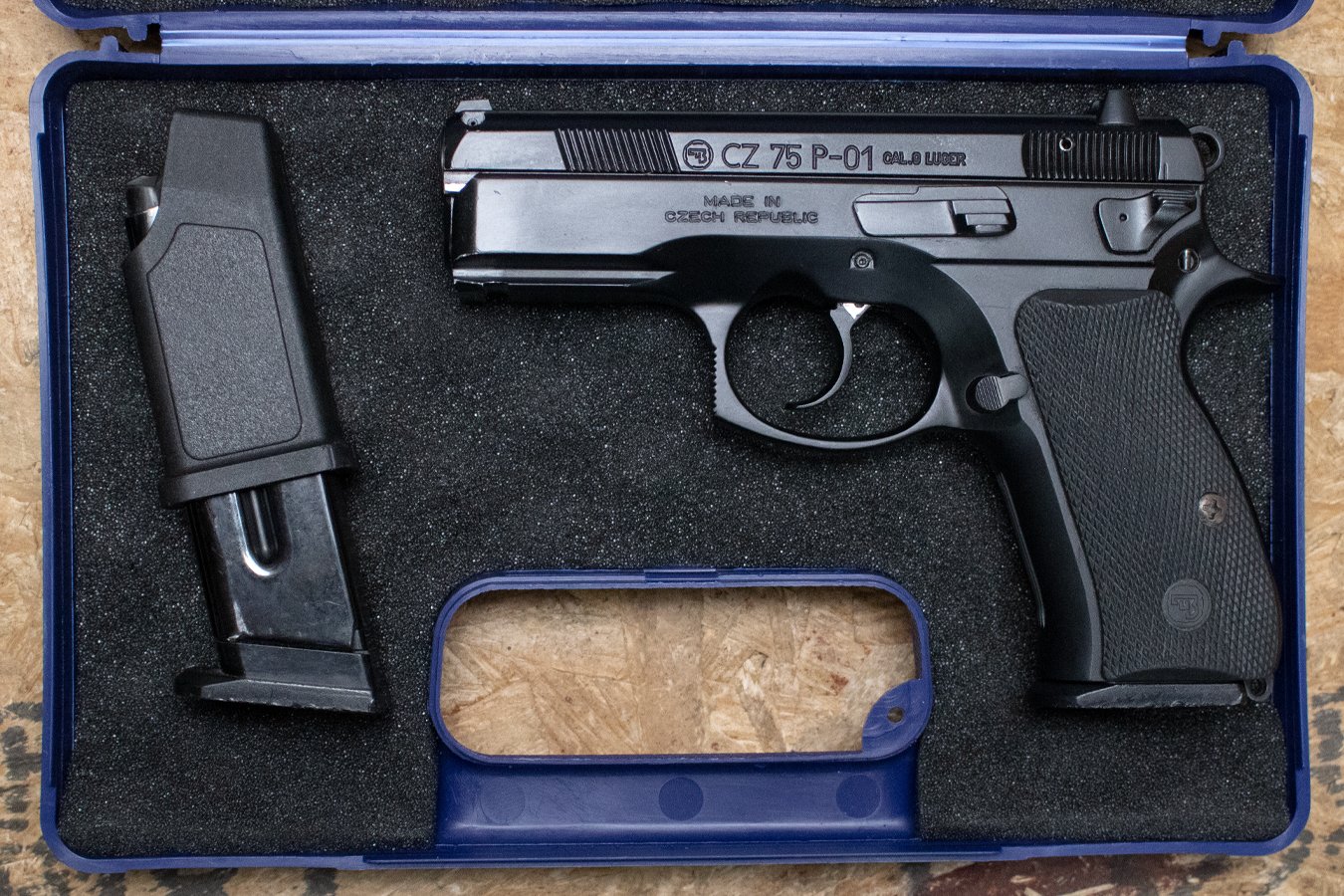 CZ CZ 75 P-01 9mm Police Trade-In Pistol with Two Magazines and Case